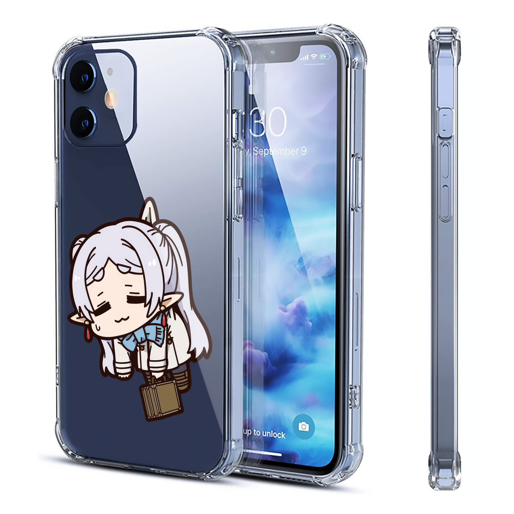 （画像用） 葬送のフリーレン Frieren 【iPhone 12シリーズ対応】透明スマホケース（クリアソフトケース）